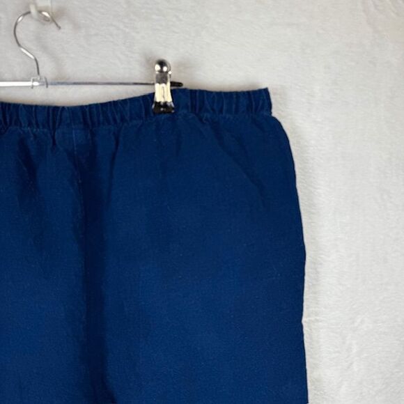 Eileen Fisher Italian Linen Rayon Blend Lantern Pants Drawstring Blue Size Large - Picture 4 of 12